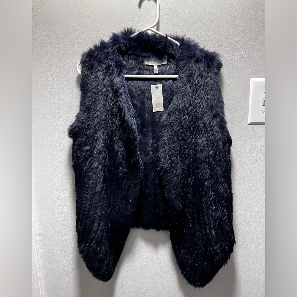 Brand New 100% Genuine Rabbit Fur Vest XS